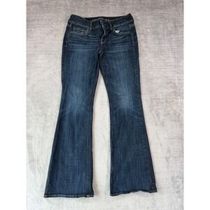 American Eagle Jeans Womens 8 Blue Denim Artist Stretch Flare Low Rise Boho